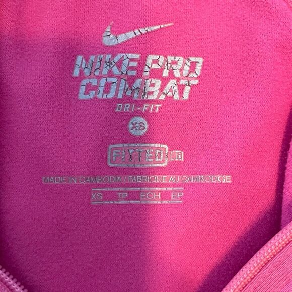 Nike Pro Combat Dri-FIT Swift Element 1/2-Zip Running Top Hot Pink Pull-Over XS - Picture 6 of 8